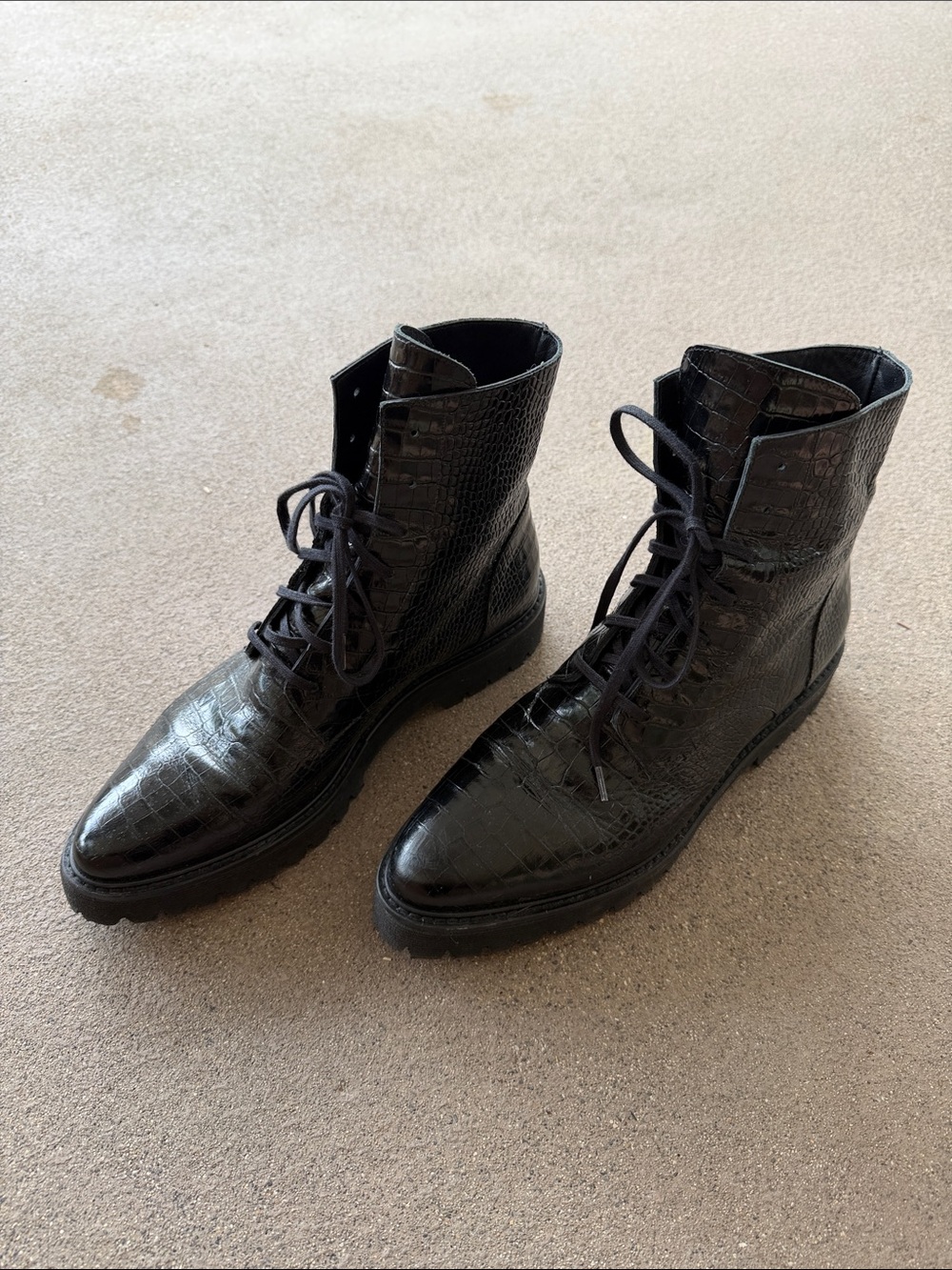 Freda Salvador - Women's Emi Embossed Croc Boot